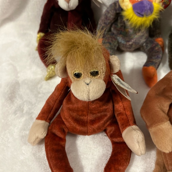 TY Beanie Baby Monkey Plush Set 5pk - Picture 6 of 7
